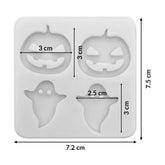 Molde Silicona Mini Calabazas y Fantasmas